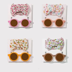 Мультфильм Panda Baby Sunglasses Boy Girl Photography Props Цветочная принцип нейлоновая головка для волос