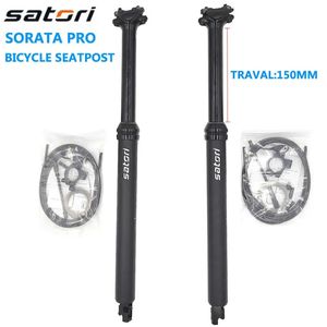 SATORI MTB adjustable Bike Seatpost internal cable mountain bicycle downhill seat post 30.9/31.6X485MM trip 150MM