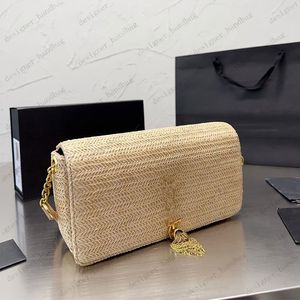 Luxury Handbag Designer Crossbody GABY Bag For Women Tassel Bags Straw Woven Square Flap Bag Vintage Quilt Shoulder Bag Handbags Crossbody Purses Wallet