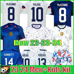 2023 PuLISIC USAS Футбольные майки REYNA AARONSON WEAH McKennie 22 23 24 США maillot de futol FERREIRA DEST MORGAN Футболка RAPINOE мужчины женщины дети комплект