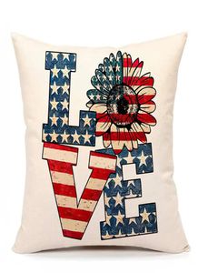 Happy Independence Day Party Cushion Count Decor Home Pillow Covers America 4 lipca poduszki obudowa 45x45 cm USA poduszka GWD68343003124