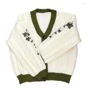 Kobiety trendów dla kobiet haft haftowany swobodny sweter z lumią SWEATK SWEATER W SWEATU JUŻNIKA LITAK