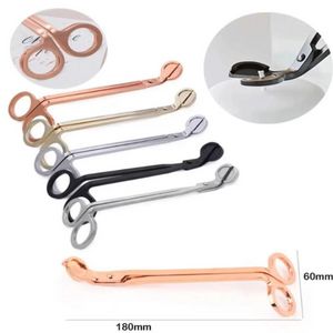 Neue Schere Edelstahl Löscher Kerze Docht Trimmer Rose Gold Cutter Docht Öllampe Trim Schere Weihnachten FY4380