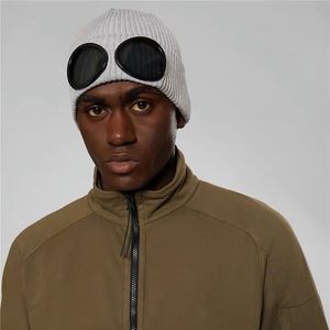 Beanie CP Bonnet Company Herren Hut Zwei Objektivkappen Winter Strickmützen Brille Brillen Männer Mützen Mützen Schädelkappen Outdoor Frauen Uniesex Schwarz Grau P48Q #