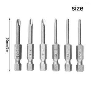 6pcs/set 50mm Magnetic 1/4'' Hex Shank Tri-wing Y Tip Head Screwdriver Bits Steel Screw Driver For Manual Electric