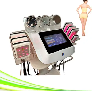 LIPO Lazer Zayıflama Makinesi Ultrasonik Kavitasyon Taşınabilir 6 Arada 1 Beyaz Salon Spa Kullanın Yağ Yakan Vakum Kavitasyon Vücut Heykel RF Yüz Kaldırma Ultrason Cihazı