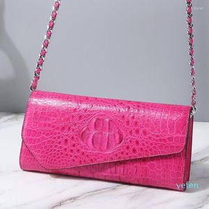 Evening Bags Authentic Crocodile Skin Women's Envelop Purse Genuine Real Alligator Leather