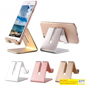 Universal Mobile Phone Tablet Desk Holder Aluminum Metal Stand For iPhone iPad Mini Samsung Smartphone Tablets Laptop