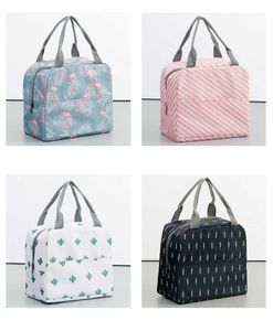 Ice Packs/Isothermic Bags Functional Pattern Cooler Lunch Box Portable Insulated Canvas Lunch Bag Thermal Food Picnic Bags For Women Kids J230425