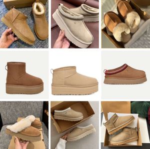 Designer australiani stivali da neve donna lana Tasman pantofole Martin ug glie combinano pelle di pecora e pelle peluche ispessita dopamina pioggia impermeabile donna tazz4019