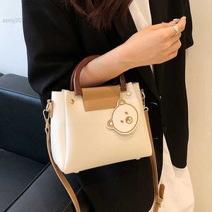 Totes 2022 High Quality PU Bucket Bags for Women Cute Shoulder Bag Fashion Purses and Handbags Designer Crossbody Bag Luxury Satchel