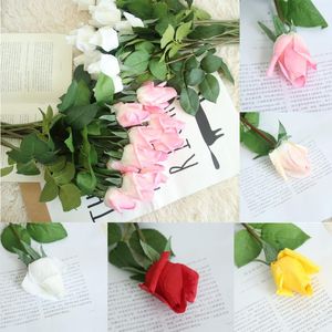 Dekorativa blommor konstgjorda falska västra rosblomma peony brudbukett bröllop brud heminredning diy leveranser kransar