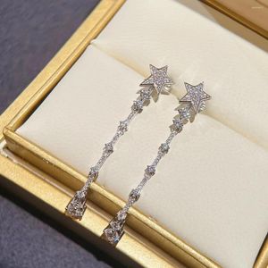 Studörhängen 2023 Trend Classic High Quality Brand Rose Gold Star Luxury Jewelry Drop For Women Wedding Pure 925 SLIVER