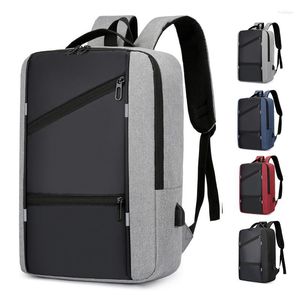 Backpack Fashion Oxford Cloth Waterproof Laptop School Travel Business Outdoor With USB Charge Port