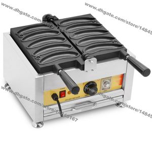 Elektrisk bananformad våffla Maker Machine Baker Commercial Use Non-Stick 110V 220V