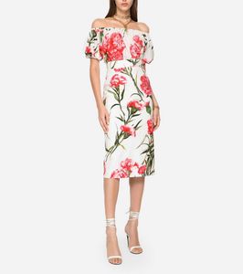 Fanncy ołówkowa spódnica Carnation Kwiatowa jedwabna spódnica