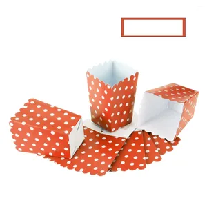 Geschirr-Sets 24 Stück Popcorn-Boxen Halter Behälter Kartons Papiertüten Dot Design Snack-Box für Kino Desserttische Hochzeit