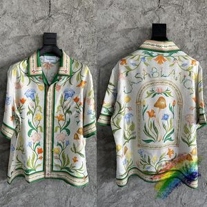 Camisa de flores estampada completa homens mulheres 1 qualidade Havaí praia estilo verão camisas de seda