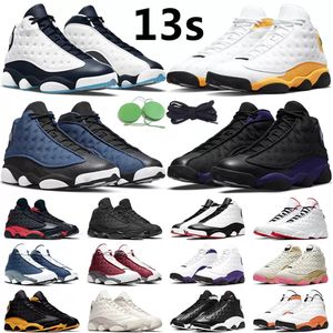 Jumpman 13 sapatos de basquete preto choque retrô absorvendo 13s Universidade Blue Cat Playoffs Court Court Purple Starfish Retros