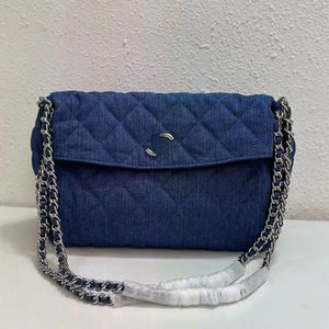 New Street Trends for 2023 Evening Bags Piping Chain One Shoulder Denim Large Bag