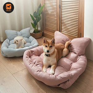 Kennele Pensje Pet z łóżkiem poduszka sofa sofa łóżko kota gniazdo podwójne użycie leżaków puppy hodowla taca Pet Sleeps Produkty przytulne miękkie łóżka Akcesoria 231124