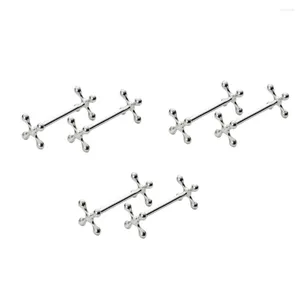 Hooks 6 Pcs Zinc Alloy Chopsticks Rest Spoons Stand Forks Knives Holder Rack Metal Craft Table Decoration