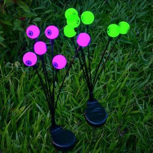 Lampy trawnikowe 1/2/4/8pcs Outdoor Solar Gosoal Lampa Green Light Ghost Oko Wtyczka Halloween Horror Dekoracyjna lampa Lampa Atmosfery Q231127