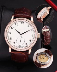 Top sell stainless watches Man Female watch Leather strap mechanical watch wrist watch 0032