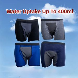 Cuecas Mens Incontinência À Prova de Vazamento Calcinhas Boxer Shorts Plus Size Homens Anti Vazamento Lavável Roupa Interior Grande 231124