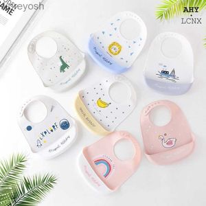 Bibs Burp Cloths Soft Silicone Baby Bibs Boys Girls Stuff Waterproof Bib Feeding Infant Newborn Cartoon Aprons Toddlers Bibs Burp Cloths BandanaL231125