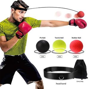 Stansbollar Boxning Reflex Speak Punch Ball MMA Sanda Boxer Raising Reaction Force Handögonträning Set stress Gym Muay Thai Övning 230425