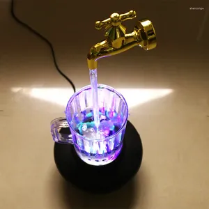 테이블 램프 마법의 플로팅 수도꼭지 컵 조명 창조적 인 맞춤 장식 조명 케틀 타입 램프 화려한 밤 홈 장식