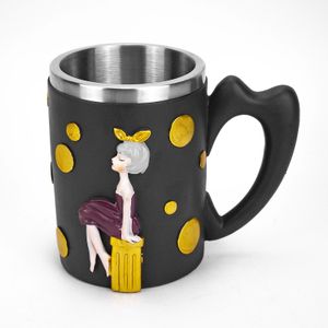 Mugs Dream Girl Coffee Mugs 500ml 304 Stainless Steel Inner Tank Beer Tea Stein Tankard Cup for Birthday Christmas Gift etc. 231124