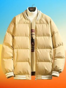 Piumino da uomo Parka invernale in cotone Cappotto tinta unita Gioventù da uomo Harajuku Semplice lusso Tendenza moda Abbigliamento Autunno Giacche Uomo Imbottitura 231124