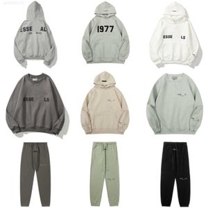 Mode mäns tröjor spårar spetsar ess essentialhoodies man kvinnor hoodies jackor spårdräkt reflekterande tröja kappa pullover hoodie pants tröja uv3v fp9g