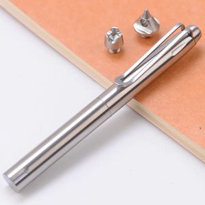 Fountain Pens Taktycal Pen Selfise Supplies 3 in1tungsten Silvery Pen Security Protection Ochrona obrony osobistą Obrona EDC 231124