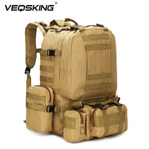 Utomhuspåsar 50l Taktisk ryggsäck Herrmilitiska ryggsäck Mochila Militar 50 Litros utomhus vandringsklättring armé ryggsäck camping väskor 231124