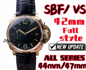 SBF / VS Orologio da uomo di lusso Pam908, 42mm tutte le serie tutti gli stili, movimento esclusivo P90, ci sono 44, 47mm altri modelli, acciaio pregiato 316L