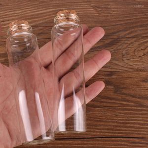 Förvaringsflaskor 24 st 30 110 17mm 55 ml mini glas som önskar små burar injektionsflaskor med korkstoppbröllopspresent