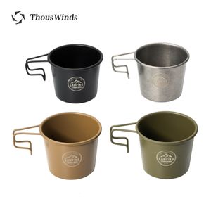 Camp Kitchen Thous Winds 350ML Camping Cup Mug Outdoor Tableware Tourist Picnic Utensils Tea Coffee Sierra Set Cookware Hiking Supplies 230425