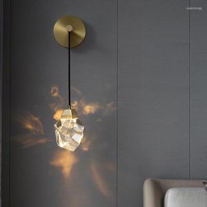 Duvar lambaları Vintage Antika Banyo Aydınlatma Mutfak Dekor Luminaire Aplike Çamaşır Odası Akıllı Yatak Kristal Sconce