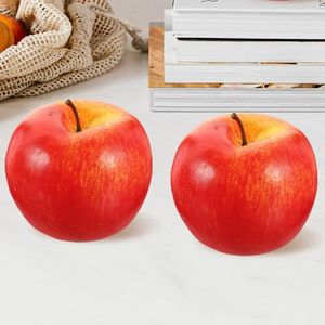 パーティーデコレーション6 PCS人工リンゴリンゴのセンターピース偽のフルーツテーブル装飾飾りモデルの泡