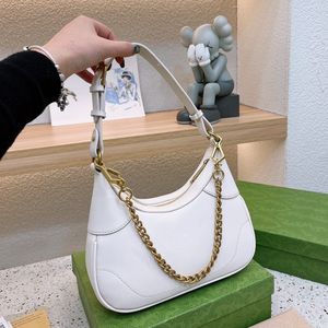 Yeni moda hobo gerçek deri altı koltuklu çanta kadınlar için tasarımcı çanta zincir crossbody yarım ay omuz çantaları marka mektubu