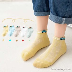 Çocuk SOCKS 5 Çift/Lot Yaz Bahar Erkek Kız Kızlar Kafes Çorap Nakış Karikatür Araba Nefes Alabilir Çoraplar Bebek Bebek Çocuk Öğrenci Spor Çorapları