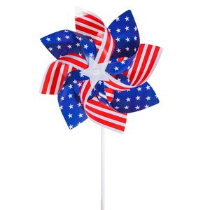 American Flag Patriotyczne wizrole ​​4 lipca Niepodległość Dzień Niepodległości Stars i paski Patrze Pitwels Prezenty dla dzieci Dekoracja trawnika ogrodowego