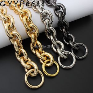 Bag Parts Accessories 27mm k gold thick round aluminum chainring Light weight bags strap bag parts handles easy matching Accessory Handbag Straps 230425