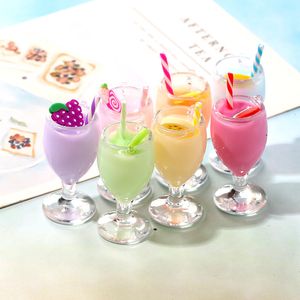 Doll Accessories 2 Pcs 16 Scale house Miniature Food Macaron Fruit Drink Goblet Bottle for blyth s house Miniture Toys 230424