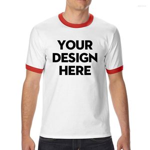 Herren T-Shirts Maßgeschneiderter Druck Männer Frauen Baumwolle Kurzarmhemd Entwerfen Sie Ihre eigenen Oberteile Bedrucktes Po-Logo-T-Shirt Weibliche Paar-Mann-Kleidung