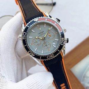 Роскошные наручные часы Omegaer для мужчин 2023 Новые мужские часы Все циферблаты Кварцевые часы Высокое качество Лучший бренд-хронограф Часы с резиновым ремешком для часов Мужская мода