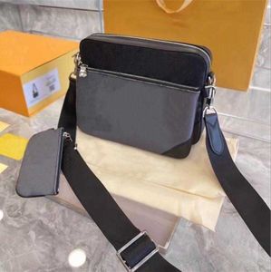 Lüks Messenger çanta Ters tuval erkek crossbody üçlü 3 parçalı set moda adam omuz çantaları çanta çanta cüzdan debriyaj torbası çantaları